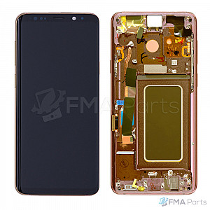 [Full OEM] Samsung Galaxy S9+ Plus OLED Touch Screen Digitizer Assembly with Frame - Sunrise Gold
